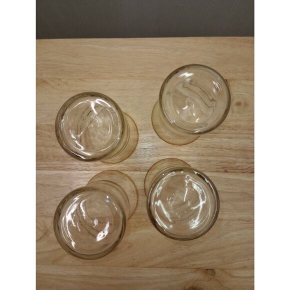 Vintage MCM  Anchor Hocking, Ribbed, hour glass shaped, gold rimmed drinking gla - Picture 7 of 9